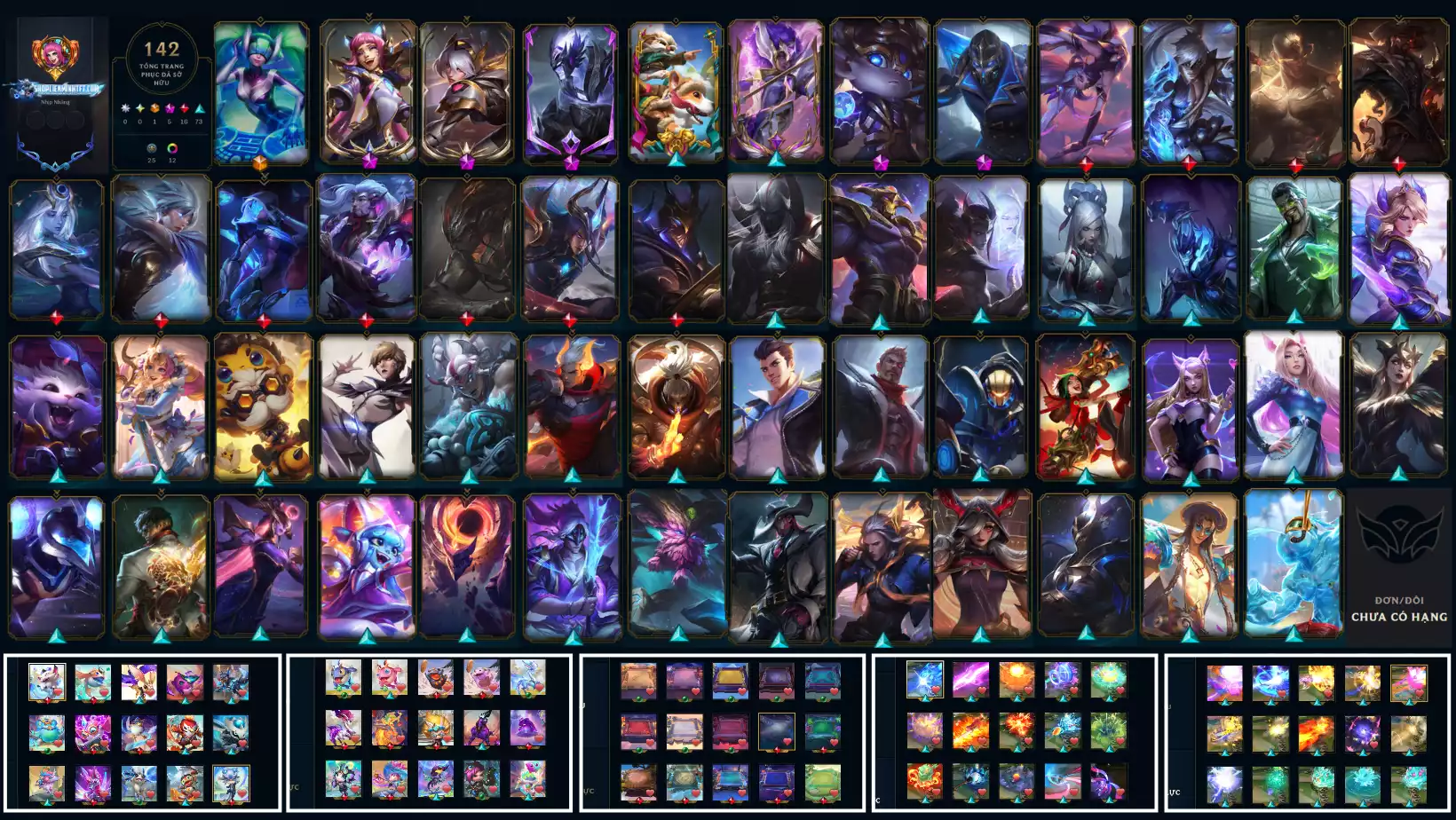 ACC LOL HÀNG HIỆU FULL TƯỚNG LV : 115 , TFT SỊN CHƠI NGON ,  CÒN ĐỔI TÊN